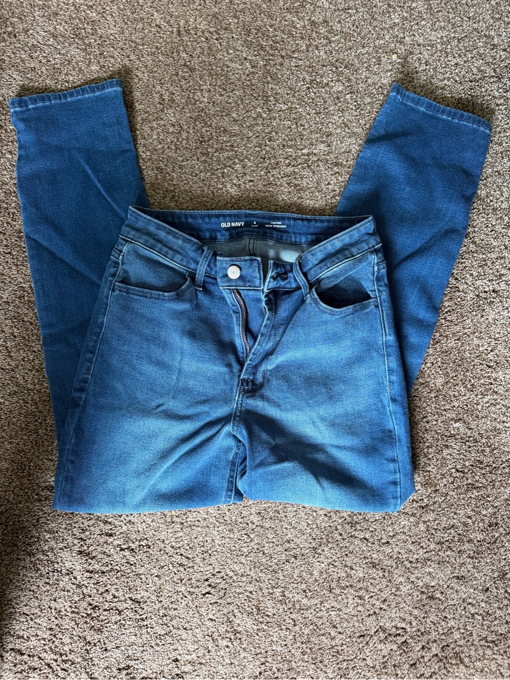 Old Navy Wow high rise straight Women's Blue Stretch Denim Jeans